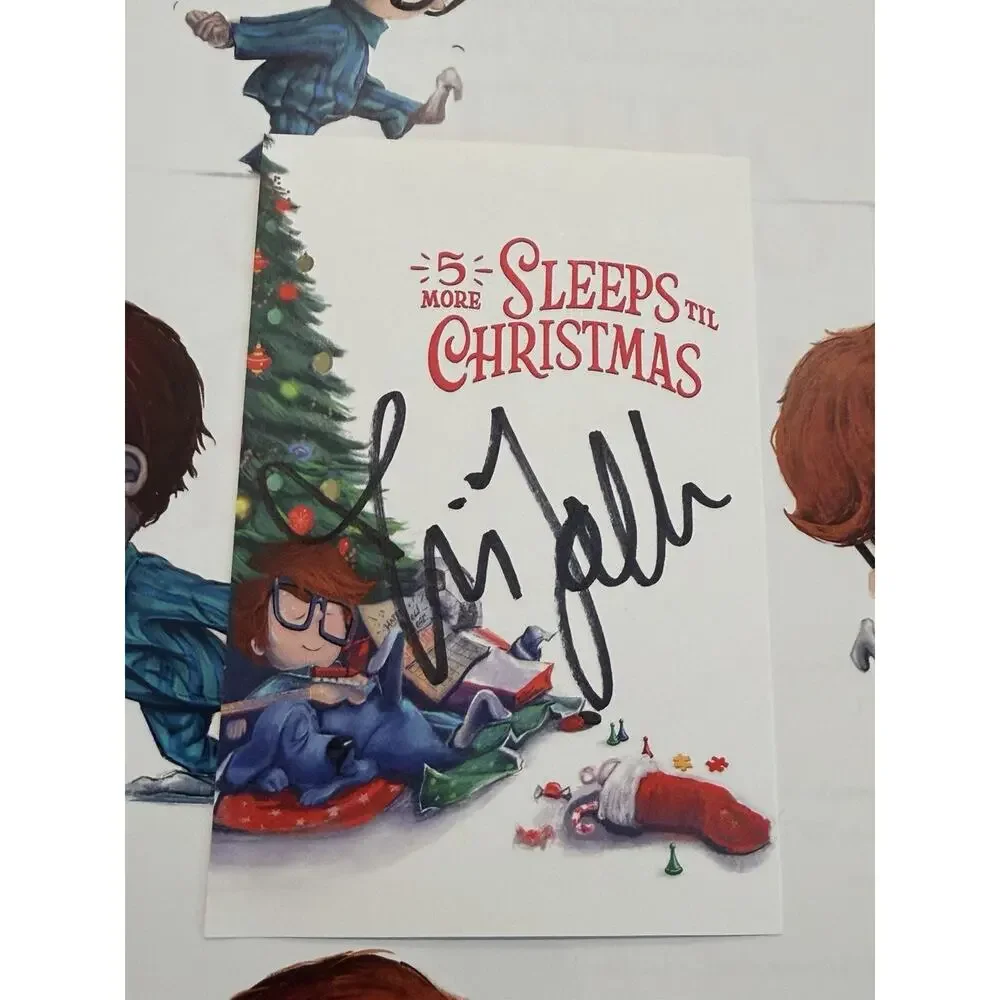 Jimmy Fallon 5 More Sleeps ‘Til Christmas Hard Signed Auto Autograph Book NEW #4